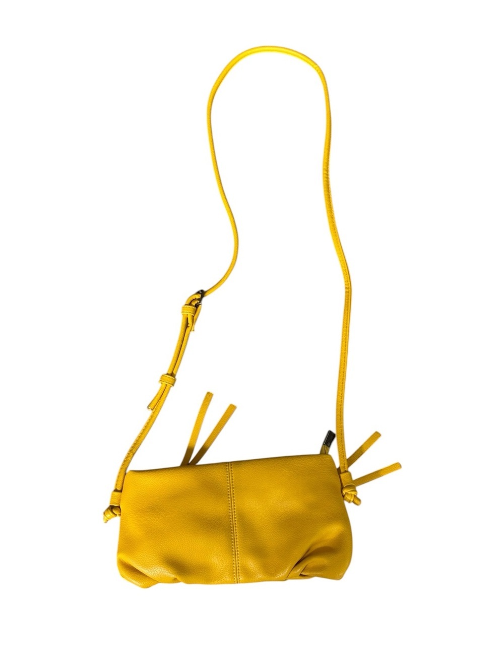 Leather Crossbody Bag in Yellow